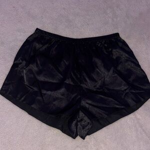 Black Satin Shorts